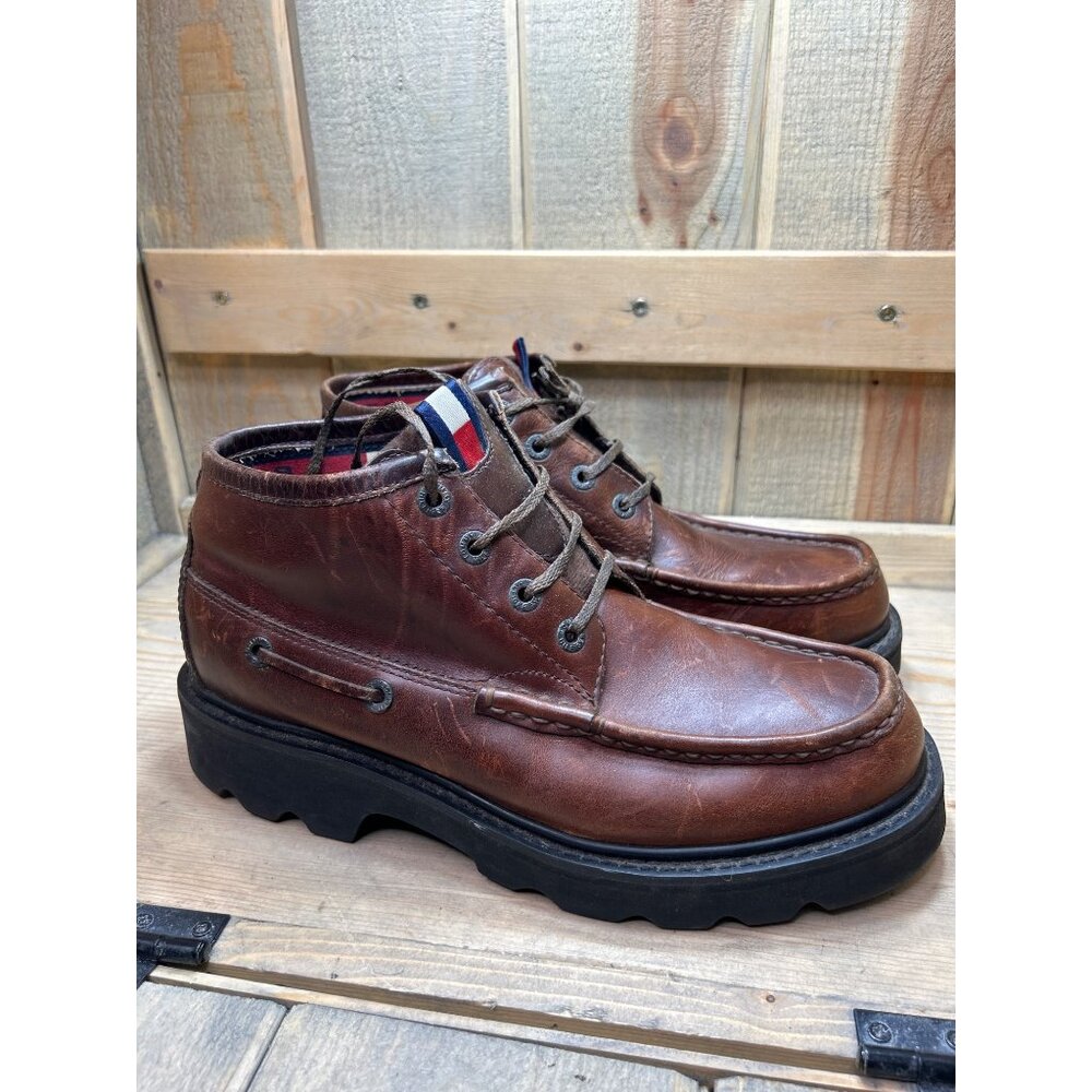 Tommy Hilfiger Vintage Y2K Mens Shoes Boots Leather 10M Chukka Style C2 CH90